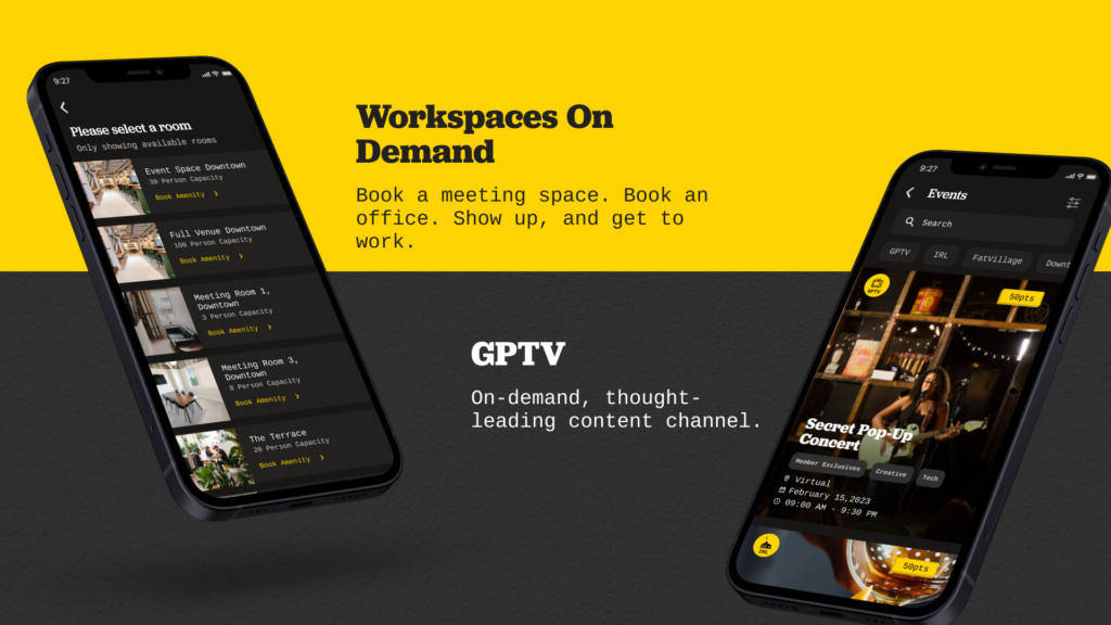 on demand workspaces and content